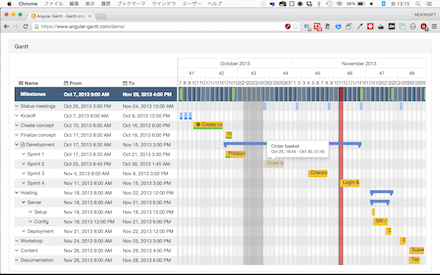 hifive開発者ブログにてガントチャート記事をアップしました